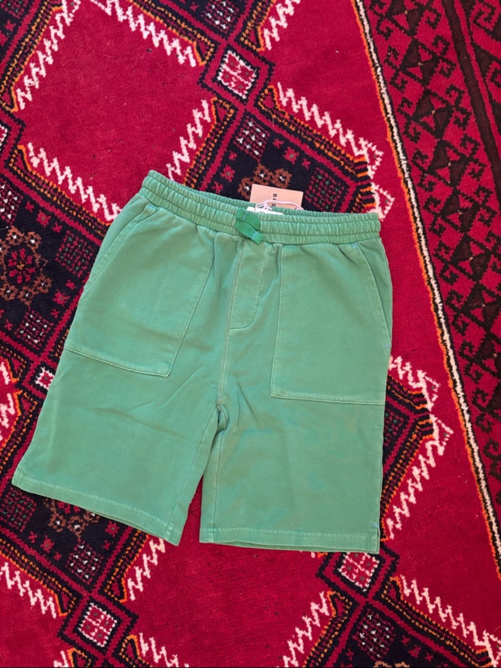 Mini Boden Green Elastic-Waist Kids Shorts 100% Cotton